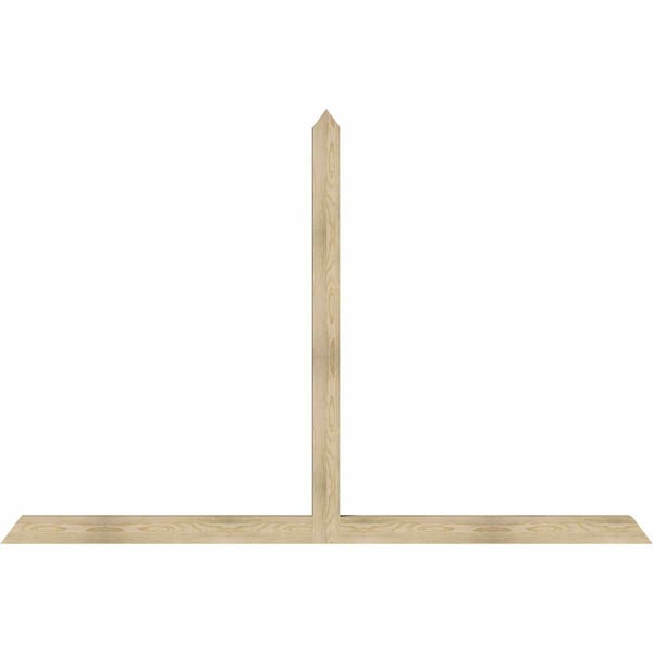 Ekena Millwork Portland Rough Sawn Timber Gable Bracket, Douglas Fir, 96"W x 64"H x 4"D x 4"F, 16/12 Pitch GBW096X64X0404POR00RDF - main